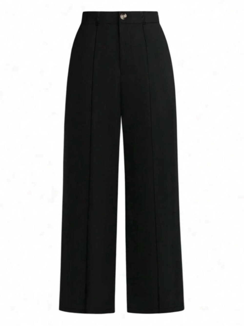 SHEIN Black High-Waist Wide Leg Trousers